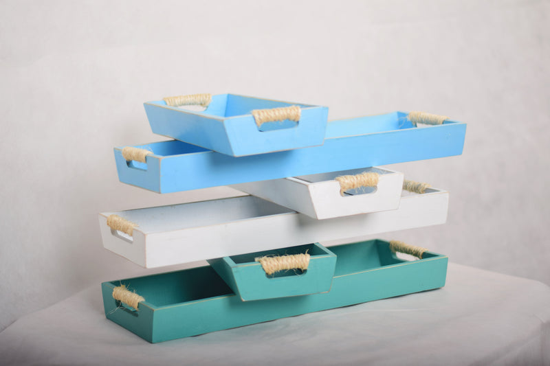"Wood Tray" set